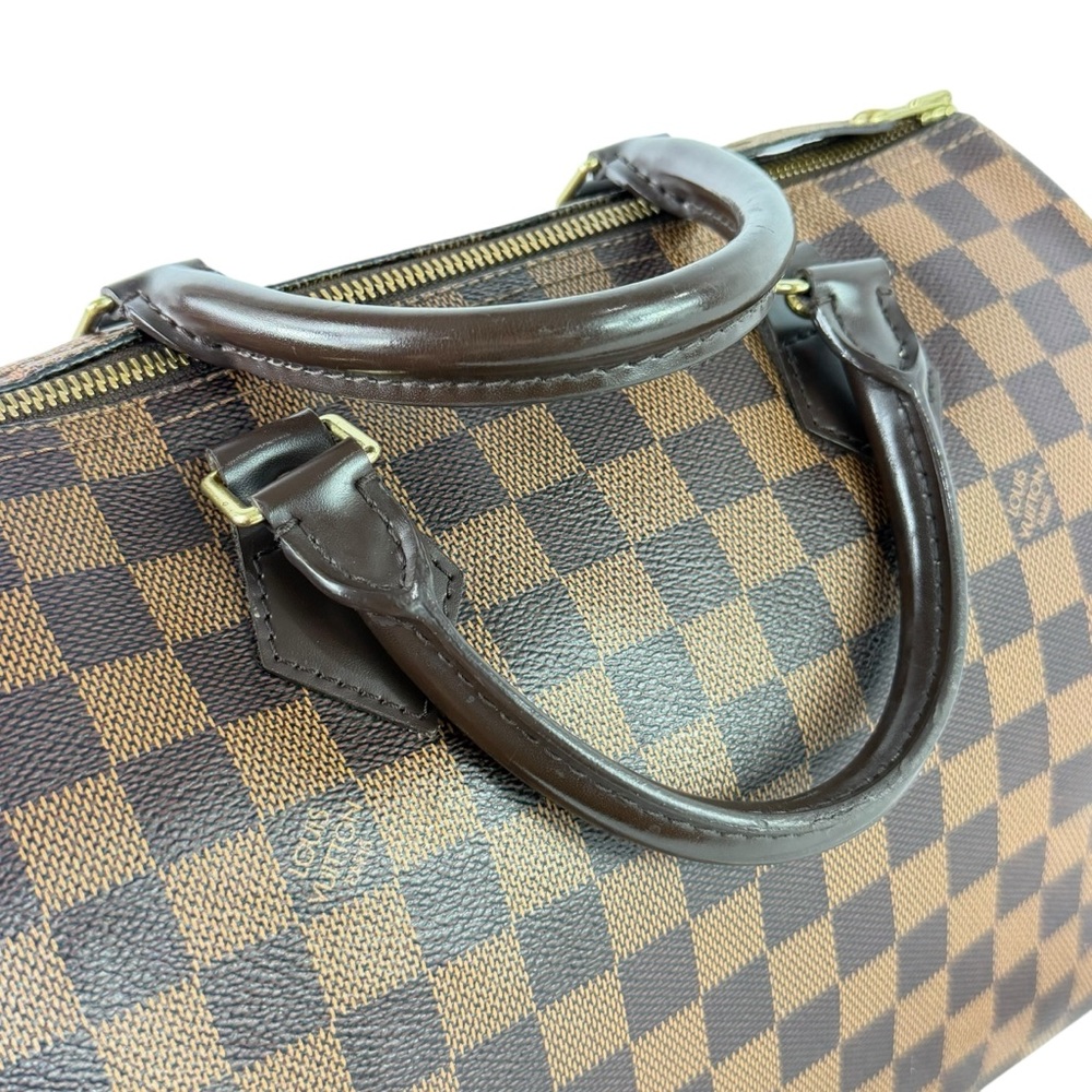 LOUIS VUITTON Brown Canvas Damier Ebene Speedy 30 Made in France - Picture 16 of 17